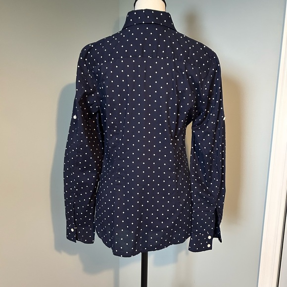 Tommy Hilfiger Classic Polka Dot Button-Down Blouse - Picture 2 of 8